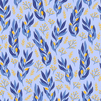 Hanukkah Gifts Pattern 5 Blue Minky Fabric