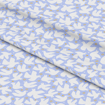 Happy Festival of Lights Pattern 6 Blue Quilting Cotton Fabric