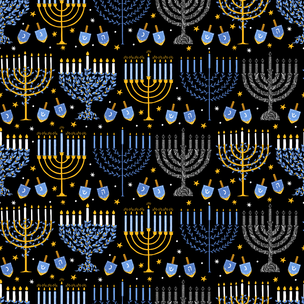 Hanukkah Gifts Pattern 9 Minky Fabric