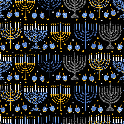 Hanukkah Gifts Pattern 9 Minky Fabric