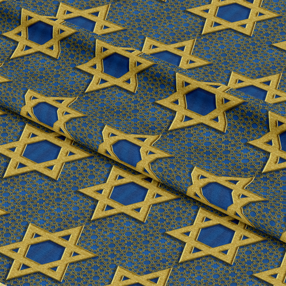 Shabbat Shalom Pattern 10 Quilting Cotton Fabric