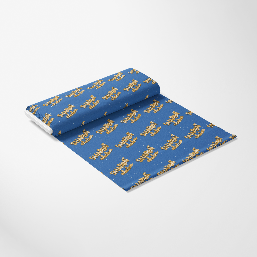 Shabbat Shalom Pattern 1 Quilting Cotton Fabric