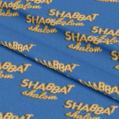 Shabbat Shalom Pattern 1 Quilting Cotton Fabric