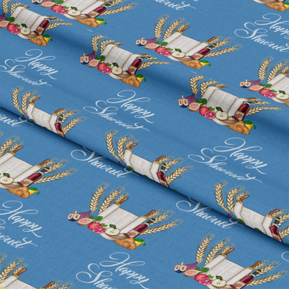 Shabbat Shalom Pattern 2 Quilting Cotton Fabric