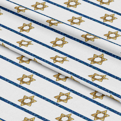 Shabbat Shalom Pattern 7 Quilting Cotton Fabric