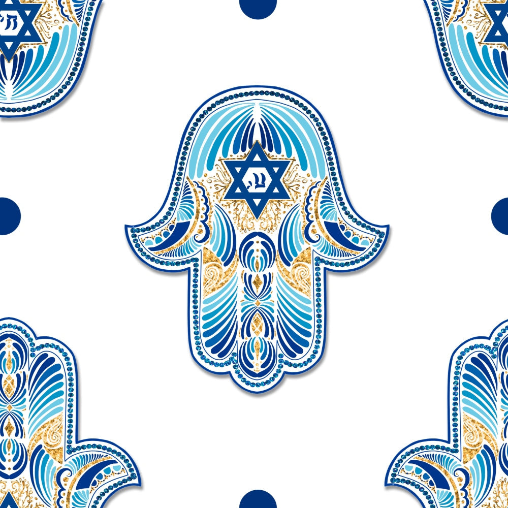 Shabbat Shalom Pattern 8 Quilting Cotton Fabric