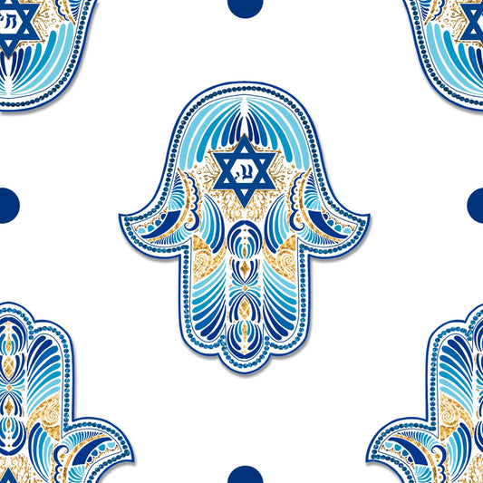 Shabbat Shalom Pattern 8 Quilting Cotton Fabric