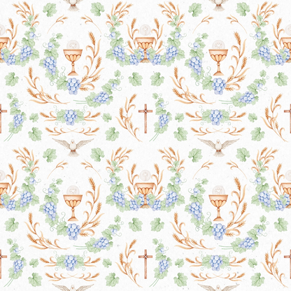 Faithful Blooms Pattern 12 Minky Fabric