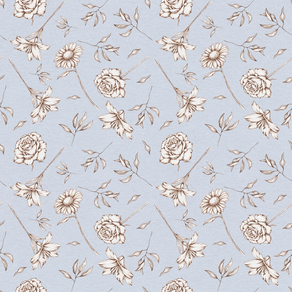 Faithful Blooms Pattern 1 Minky Fabric