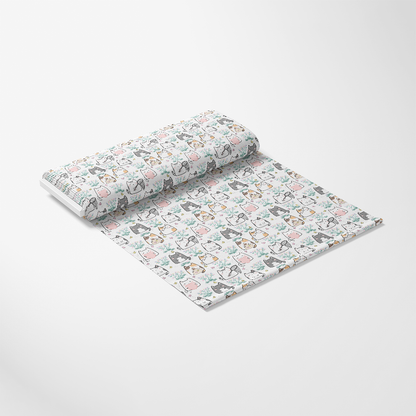 Hello Spring Cats Pattern 14 Quilting Cotton Fabric