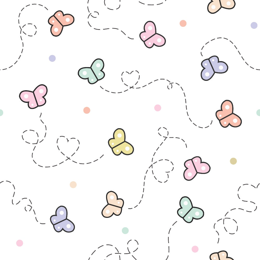 Kawaii Kitty Garden Pattern 2 Minky Fabric