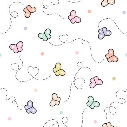Kawaii Kitty Garden Pattern 2 Minky Fabric
