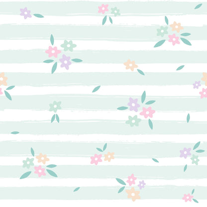 Kawaii Kitty Garden Pattern 5 Minky Fabric