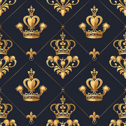 Henrys Crowns Pattern 1 Quilting Cotton Fabric
