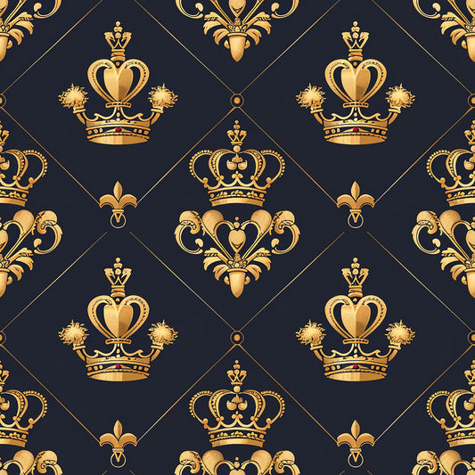 Henrys Crowns Pattern 1 Quilting Cotton Fabric