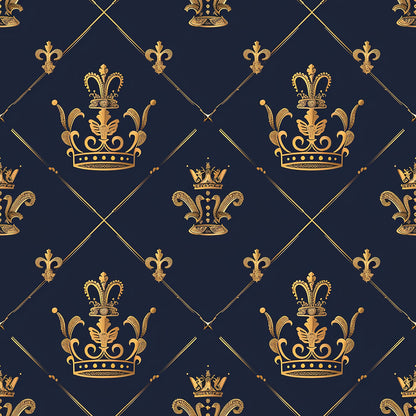 Henrys Crowns Pattern 10 Quilting Cotton Fabric