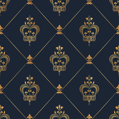 Henrys Crowns Pattern 2 Quilting Cotton Fabric