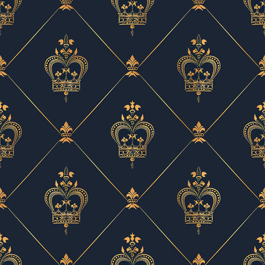 Henrys Crowns Pattern 2 Quilting Cotton Fabric
