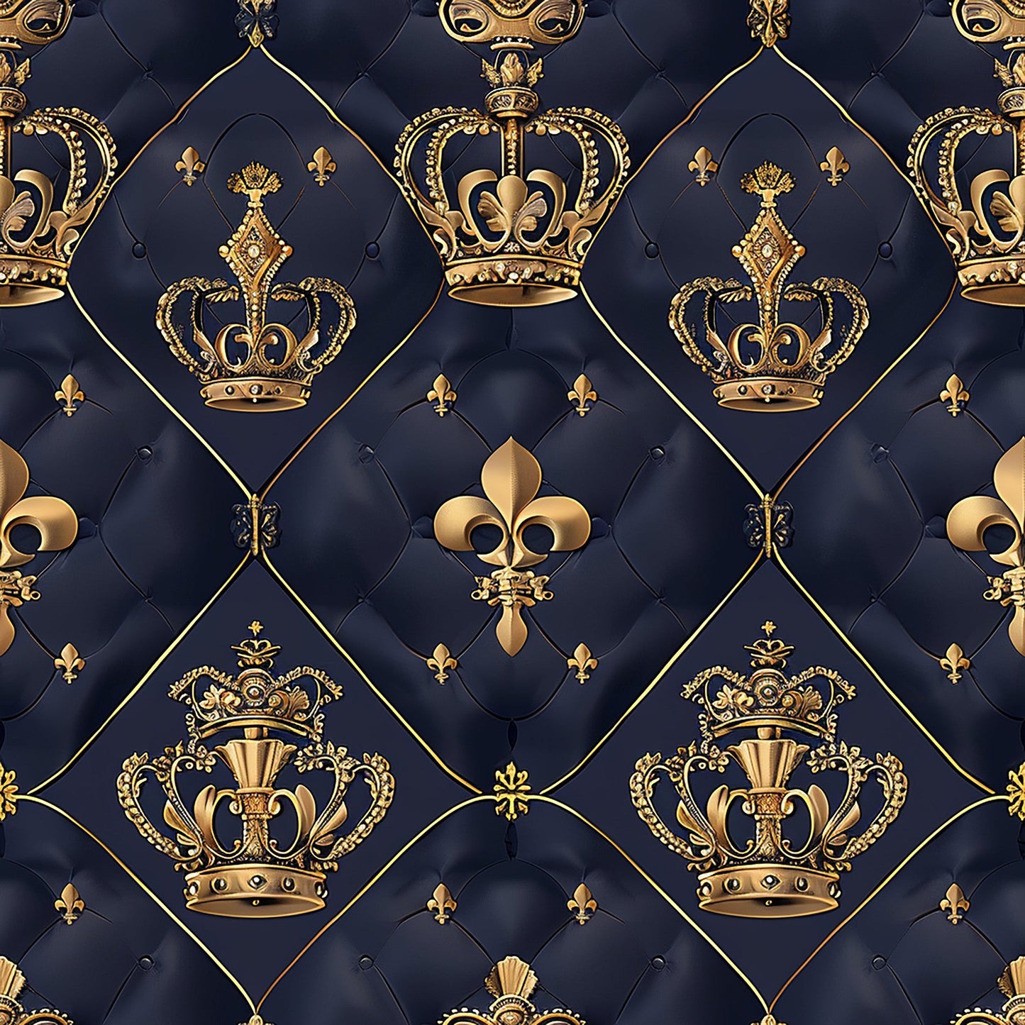 Henrys Crowns Pattern 5 Quilting Cotton Fabric