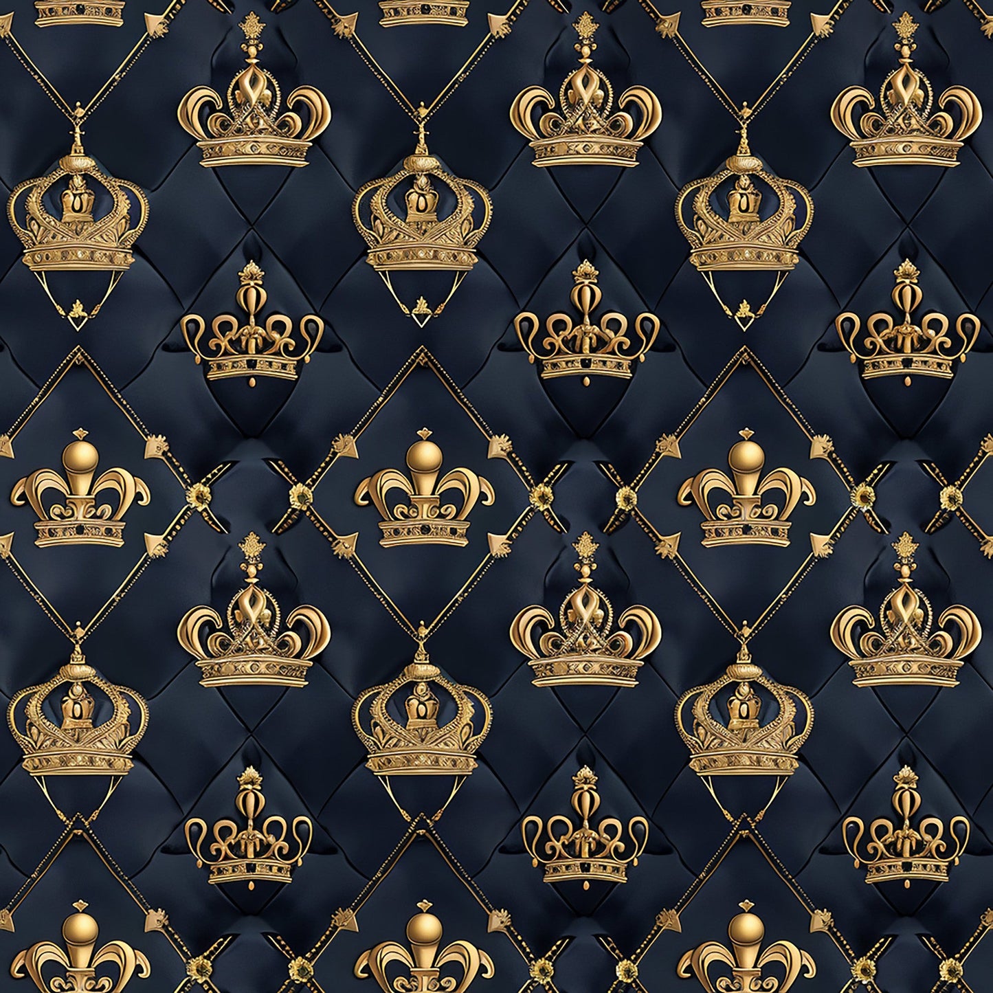 Henrys Crowns Pattern 7 Quilting Cotton Fabric
