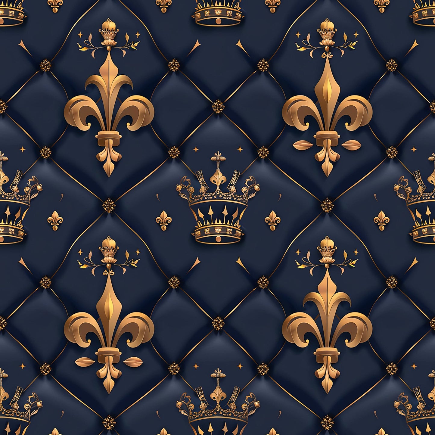 Henrys Crowns Pattern 8 Quilting Cotton Fabric