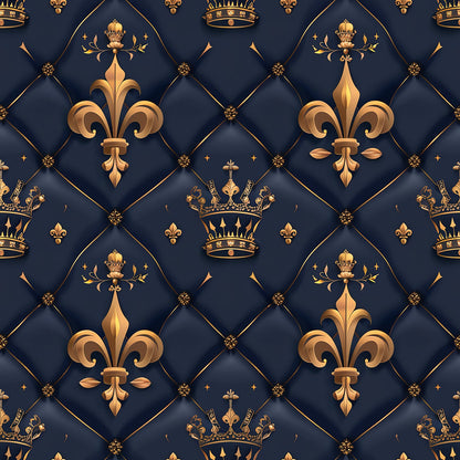 Henrys Crowns Pattern 8 Quilting Cotton Fabric