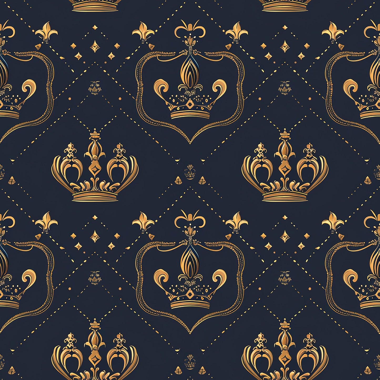 Henrys Crowns Pattern 9 Quilting Cotton Fabric