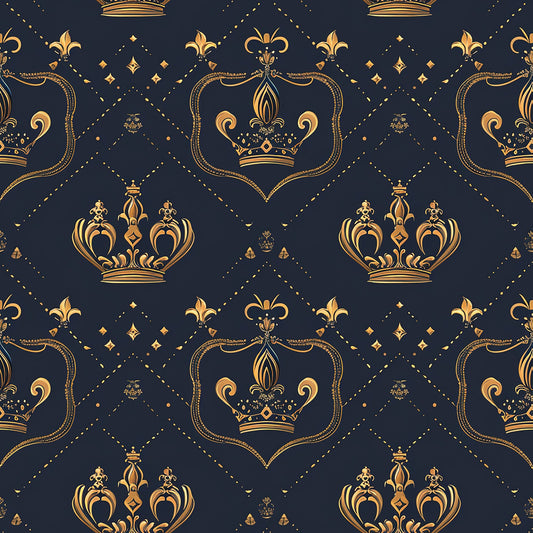 Henrys Crowns Pattern 9 Quilting Cotton Fabric