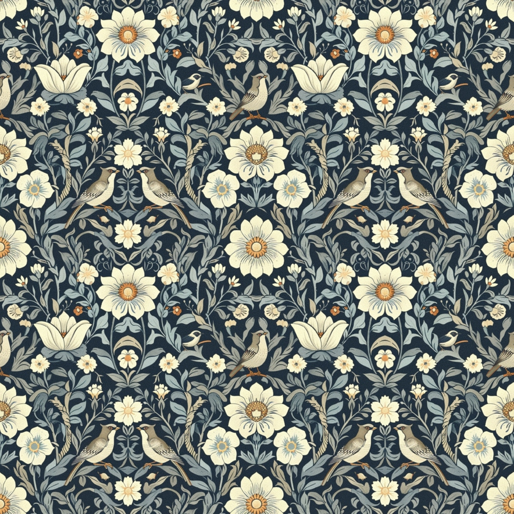 Folklore Blooms Pattern 17 Minky Fabric