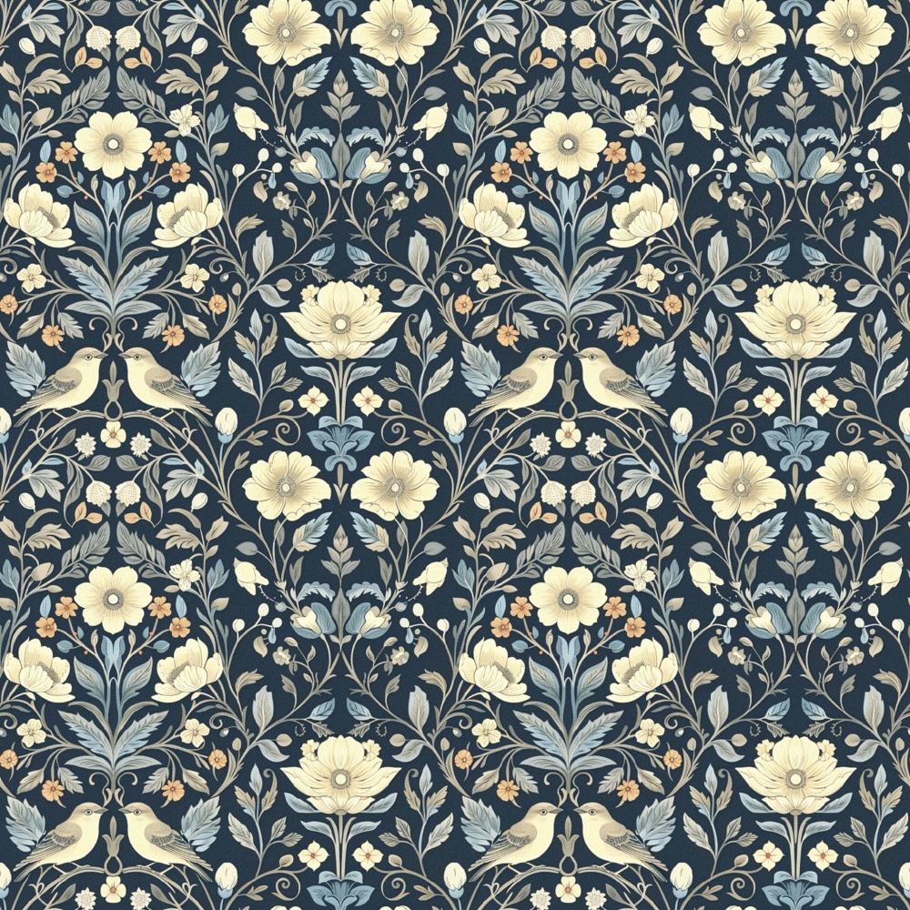 Folklore Blooms Pattern 1 Minky Fabric