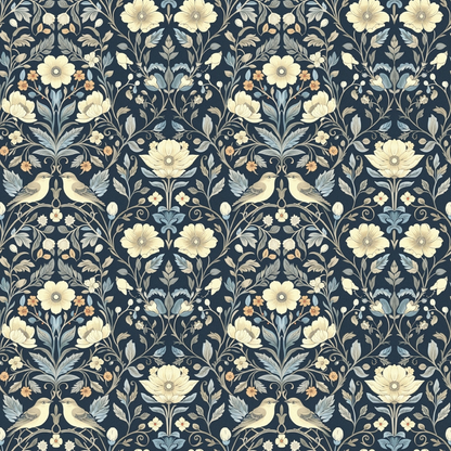 Folklore Blooms Pattern 1 Minky Fabric
