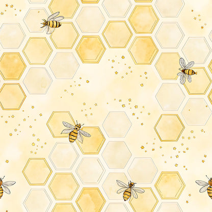 Honey Bee Pattern 10 Quilting Cotton Fabric
