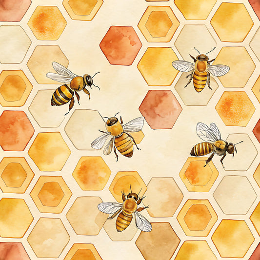 Honey Bee Pattern 6 Quilting Cotton Fabric