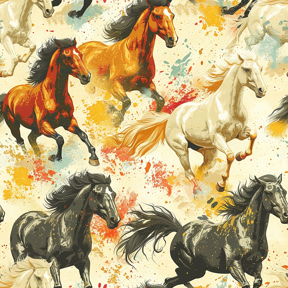 Wild Gallop Pattern 10 Minky Fabric