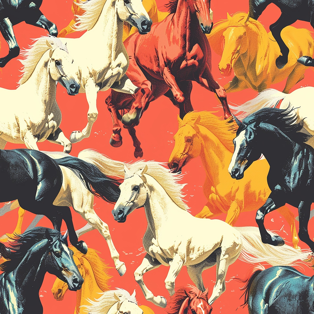 Wild Gallop Pattern 4 Minky Fabric
