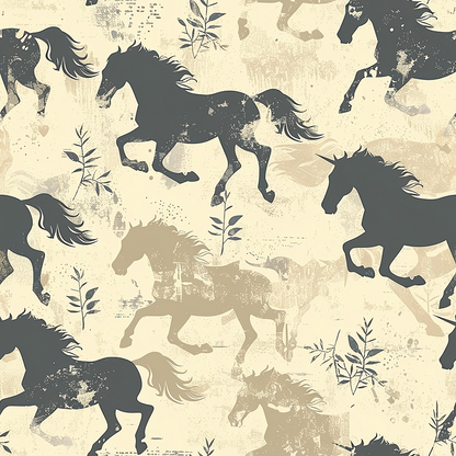 Wild Gallop Pattern 5 Minky Fabric