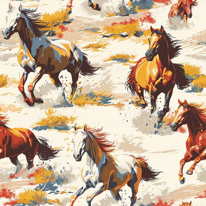 Wild Gallop Pattern 6 Minky Fabric