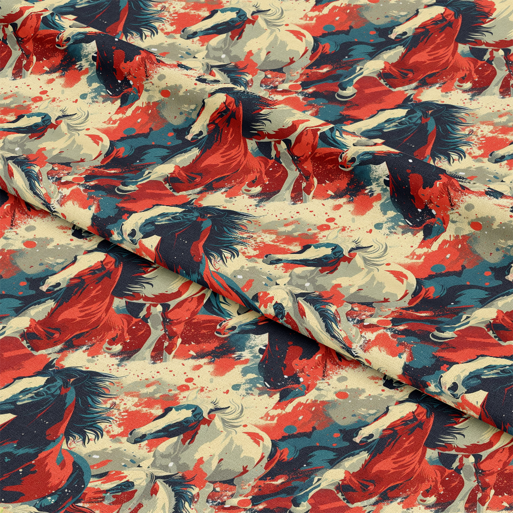Horse Parade Pattern 8 Quilting Cotton Fabric
