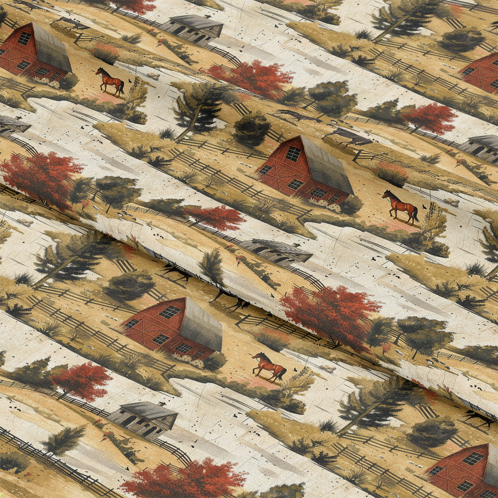 Horse Ranch Pattern 10 Quilting Cotton Fabric