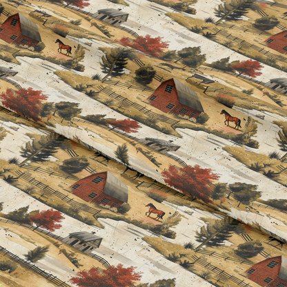 Horse Ranch Pattern 10 Quilting Cotton Fabric