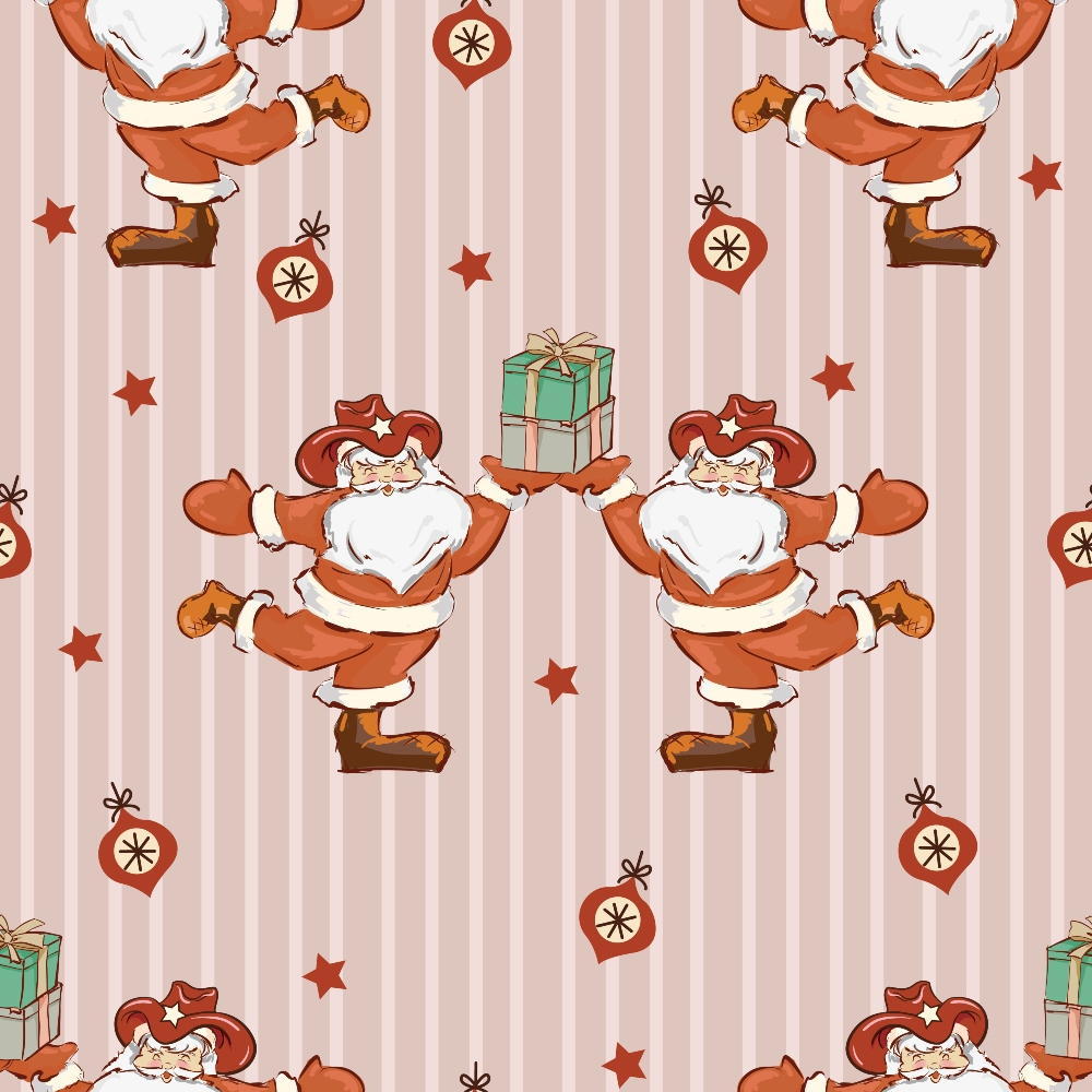 Cowboy Christmas Pattern 1 Minky Fabric