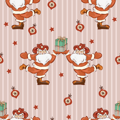 Cowboy Christmas Pattern 1 Minky Fabric