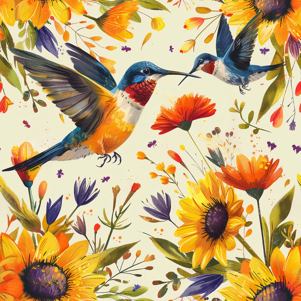 Nectar Garden Pattern 1 Minky Fabric