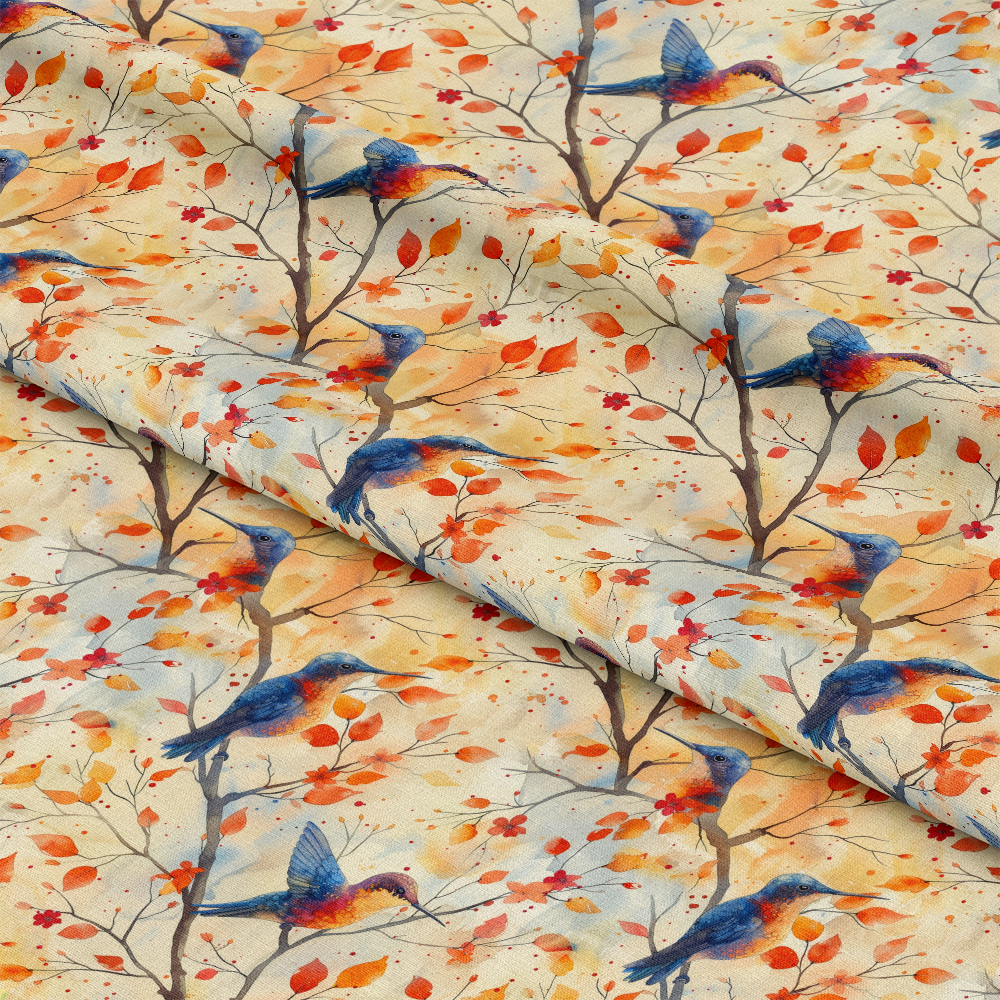 Hummingbirds in Spring Pattern 3 Quilting Cotton Fabric