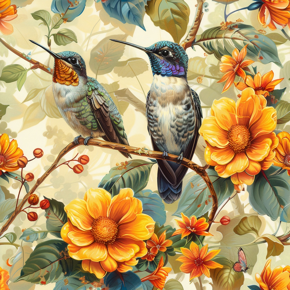 Nectar Garden Pattern 4 Minky Fabric