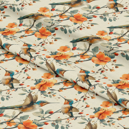 Hummingbirds in Spring Pattern 8 Quilting Cotton Fabric