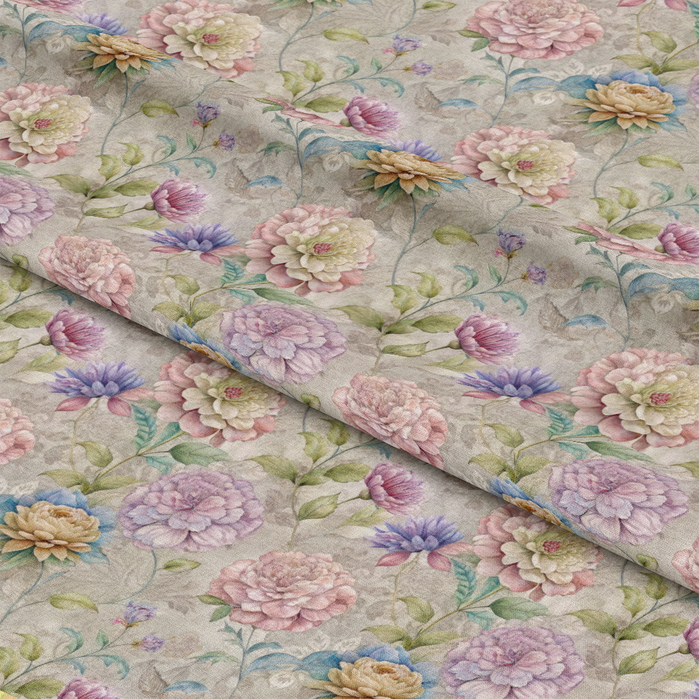 Hydrangeas Peonies Pattern 12 Quilting Cotton Fabric