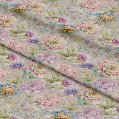 Hydrangeas Peonies Pattern 12 Quilting Cotton Fabric