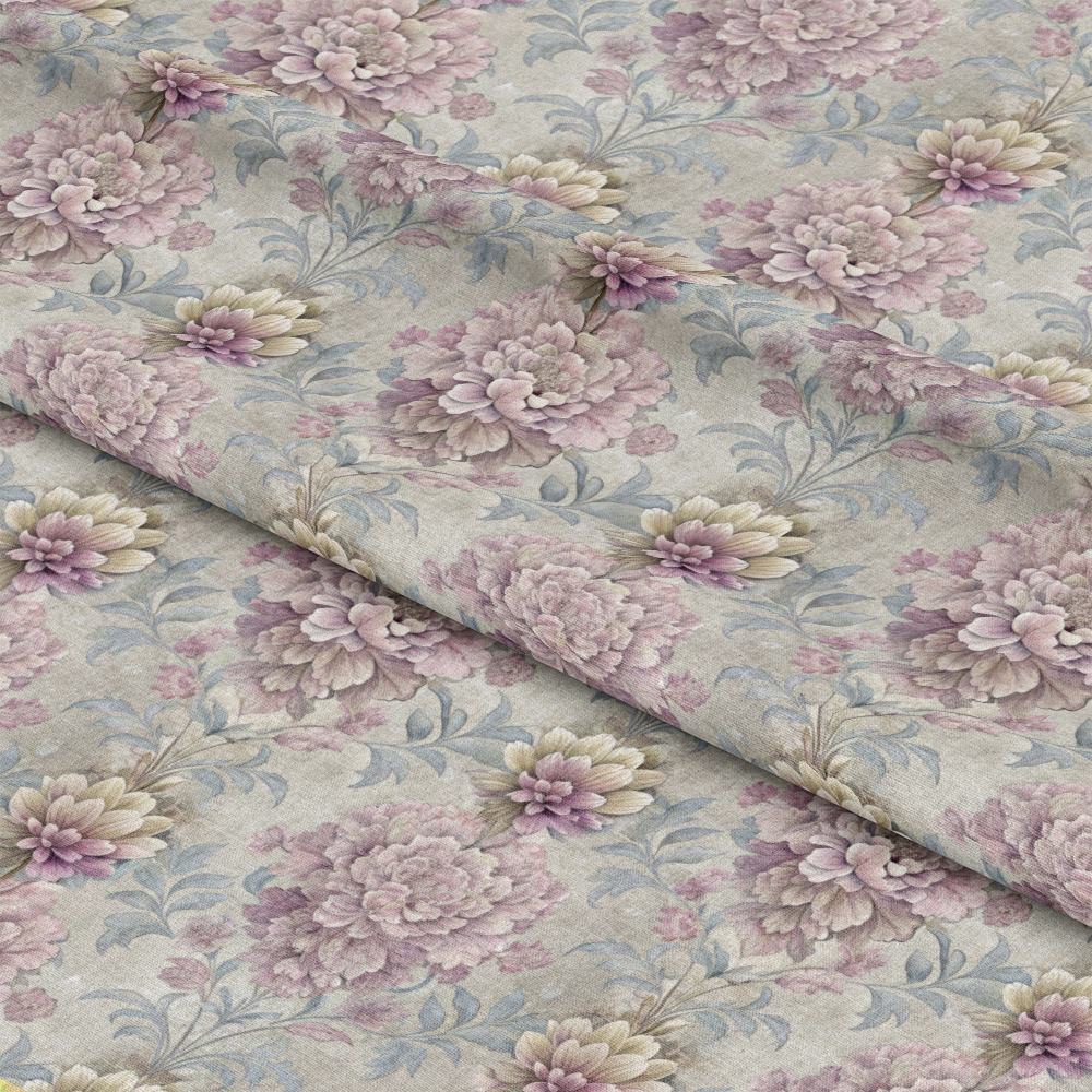 Hydrangeas Peonies Pattern 1 Quilting Cotton Fabric