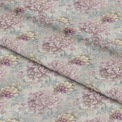 Hydrangeas Peonies Pattern 1 Quilting Cotton Fabric